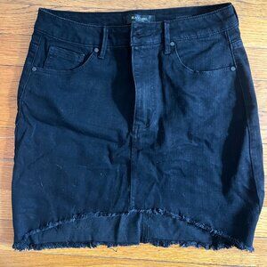 Black denim skirt